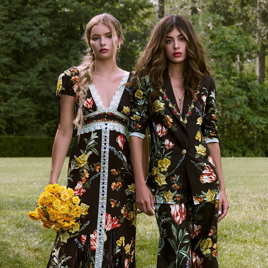 Image of model in Alice + Olivia outfit